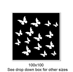 Butterfly stencil micro 100 x 100mm min buy  3